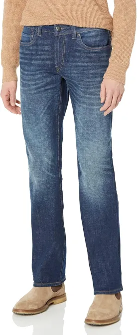 Buffalo David Bitton Men's Relaxed Straight Driven Jeans, Dark Blue Sanded Indigo, 32W x 34L