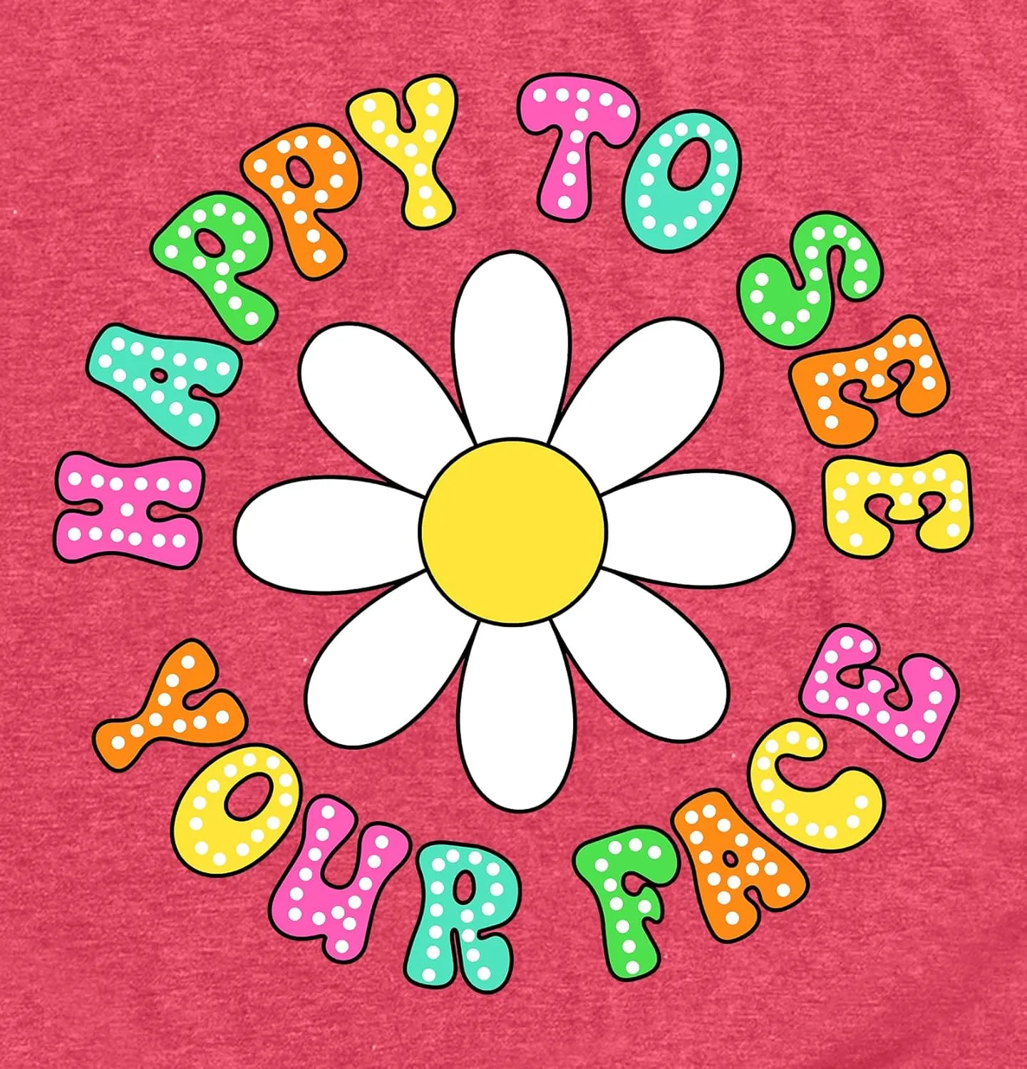 Happy to See Your Face Shirt: Women Funny Teacher T-Shirt First Day of School Shirts Groovy Back to School Tee Top