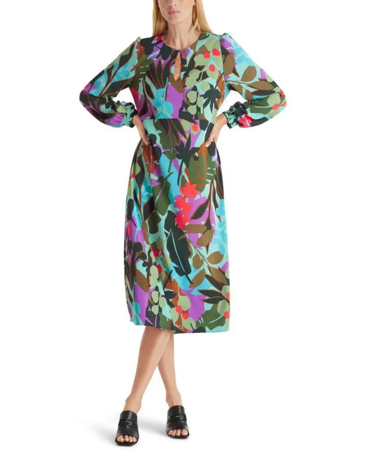 Marc Cain Colorful Leaf Design Dress