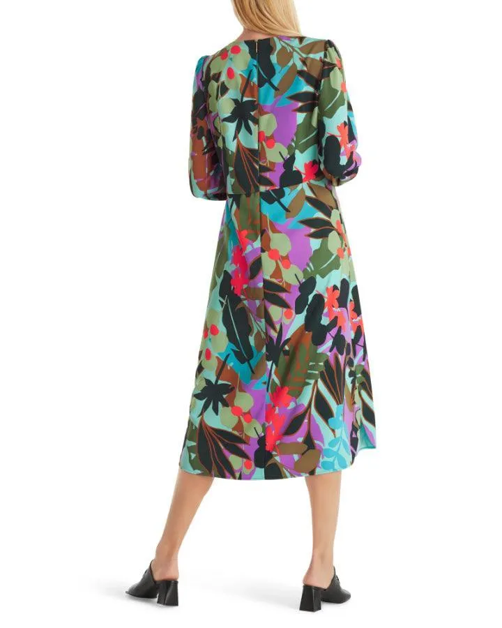 Marc Cain Colorful Leaf Design Dress