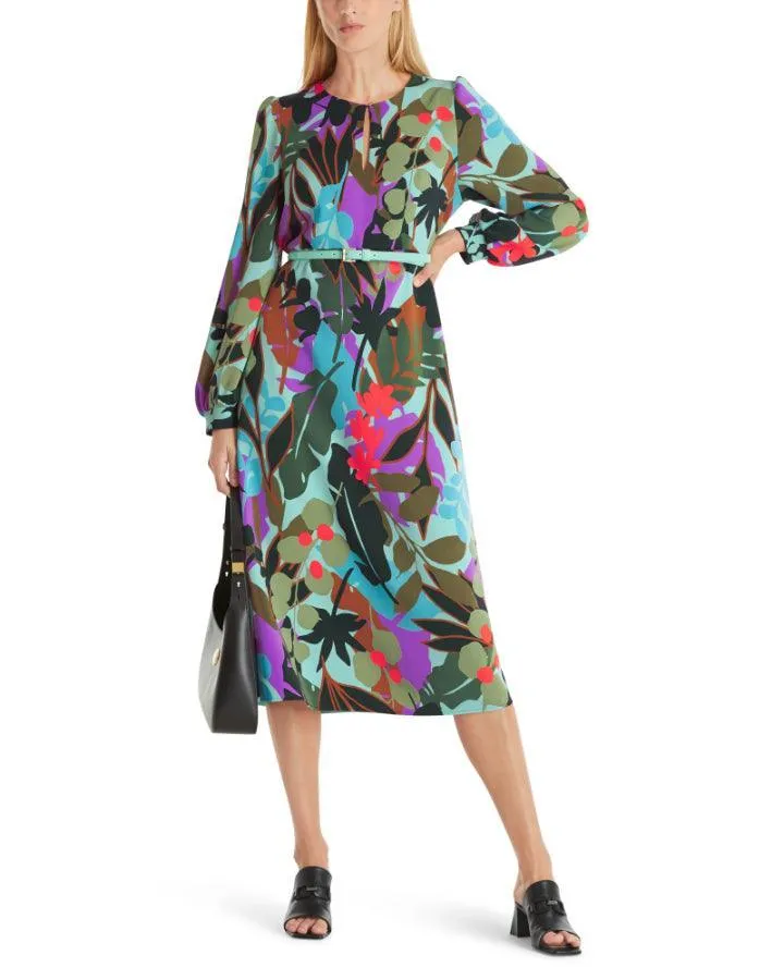 Marc Cain Colorful Leaf Design Dress
