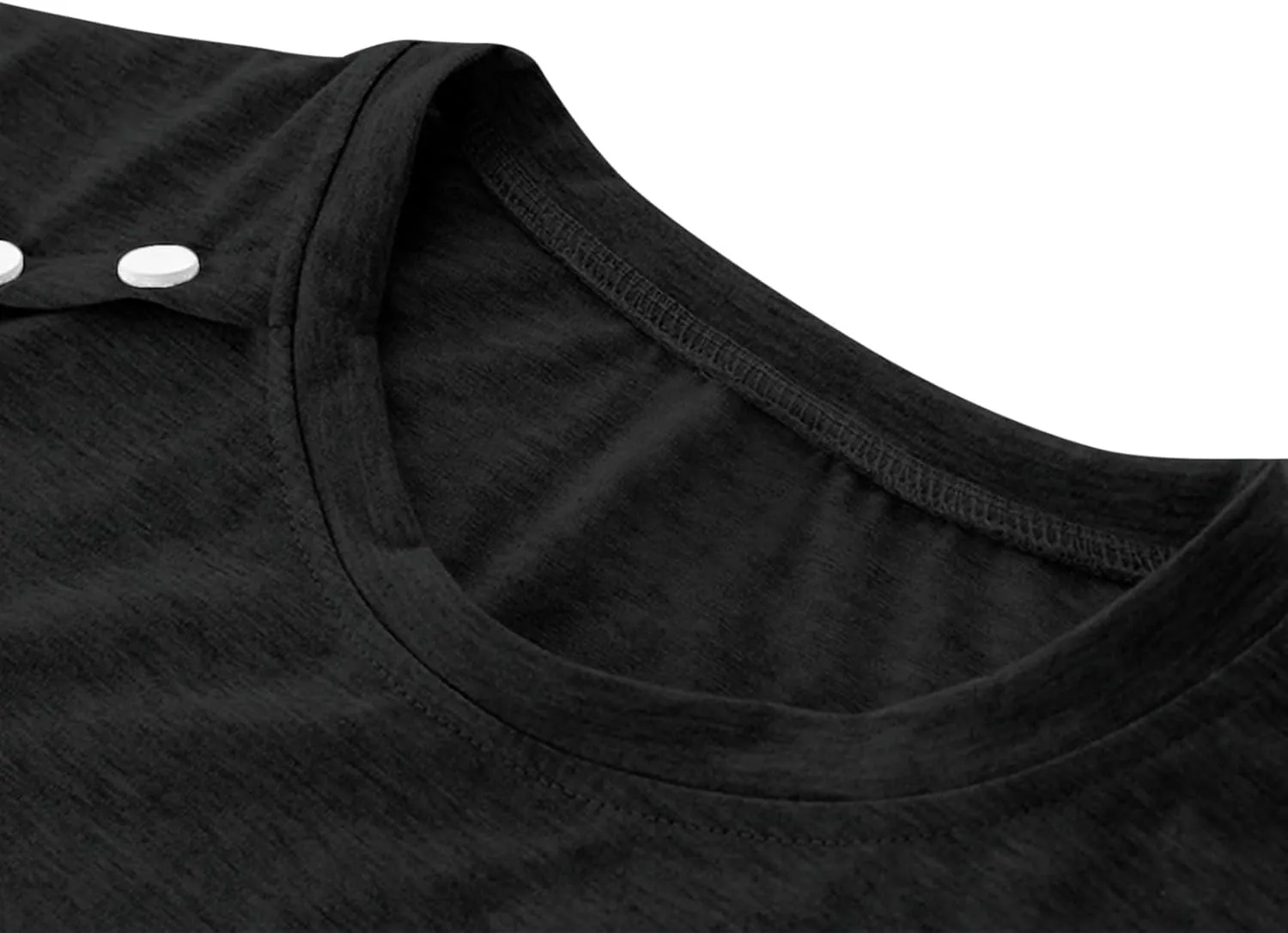 Men's T-Shirts Trendy Button Design Tops Men Crewneck Short Sleeve Regular Fit Casual Summer Dress Tops Tee Loose