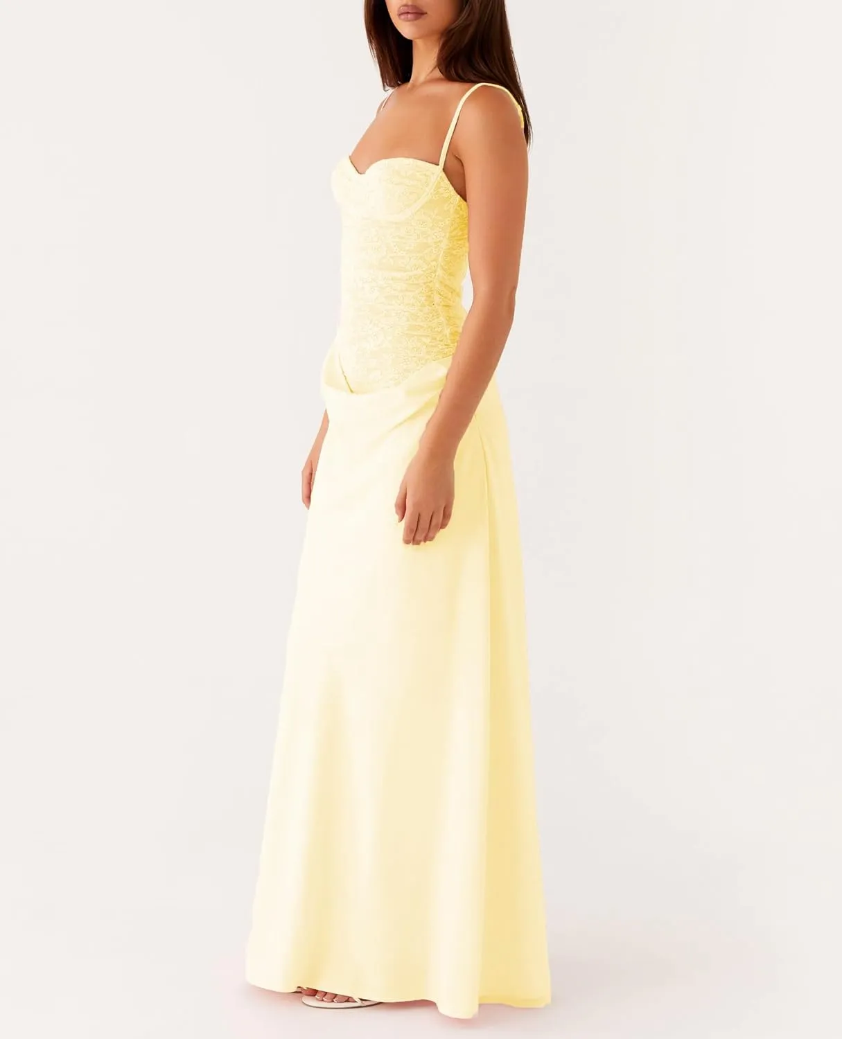 Women Sexy Cutout Maxi Dress Sleeveless Lace Patchwork Bodycon Dress Backless Summer Going Out Long Dresses