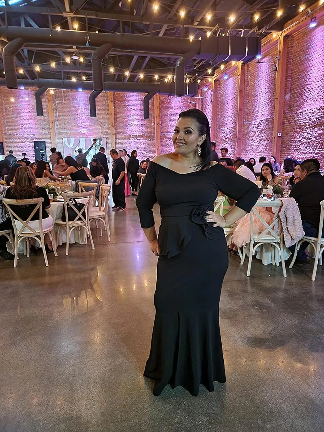 Women's Elegant Formal Mermaid Maxi Dress Off Shoulder Long Sleeve Wedding Split Evening Gown Prom Cocktail Party Dresses