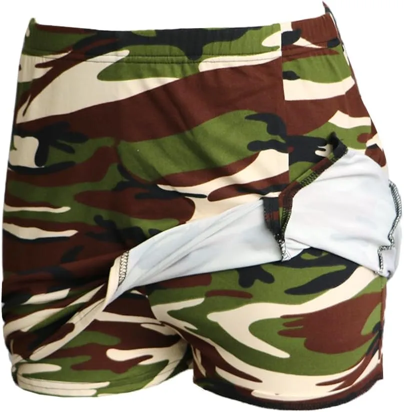 Women's Mini Bodycon Skorts Skirts - Summer Casual High Waisted Y2K Slit Pencil A-line Skirt with Shorts Underneath
