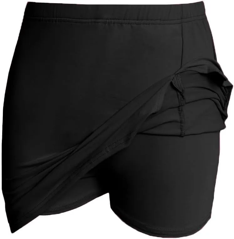 Women's Mini Bodycon Skorts Skirts - Summer Casual High Waisted Y2K Slit Pencil A-line Skirt with Shorts Underneath